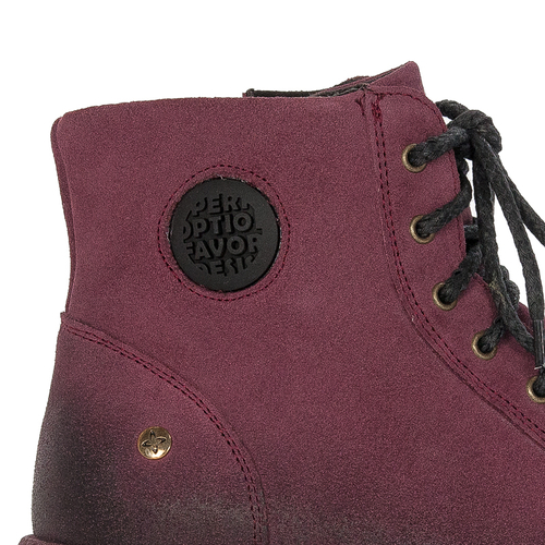 Maciejka Burgundy Lace-Up Boots