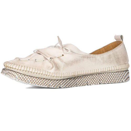 Maciejka Gold Flat Shoes