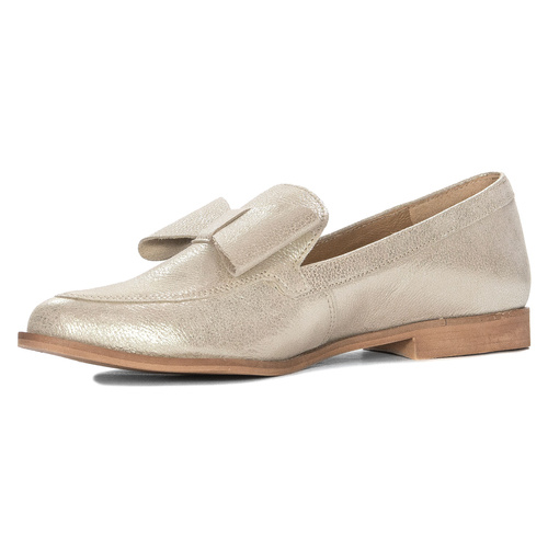 Maciejka Gold Leather Low Shoes