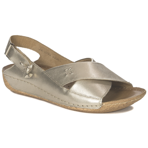 Maciejka Gold Leather Sandals