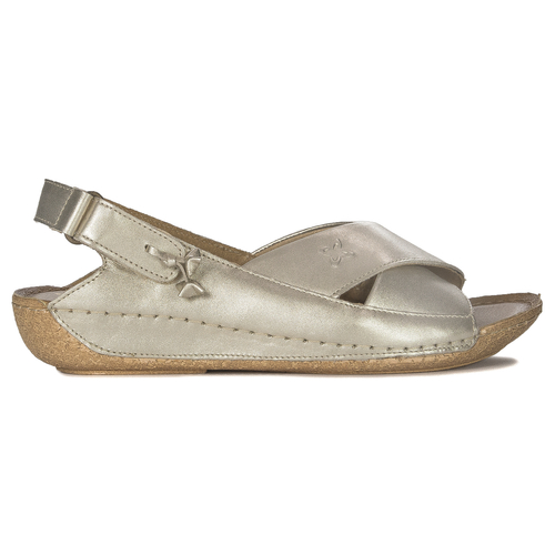 Maciejka Gold Leather Sandals