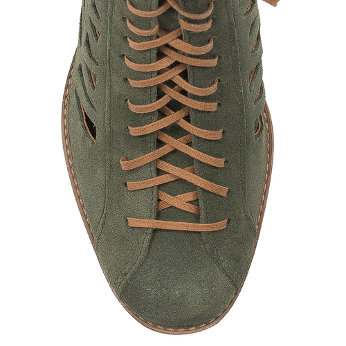 Maciejka Green Women's Lace-Up Boots