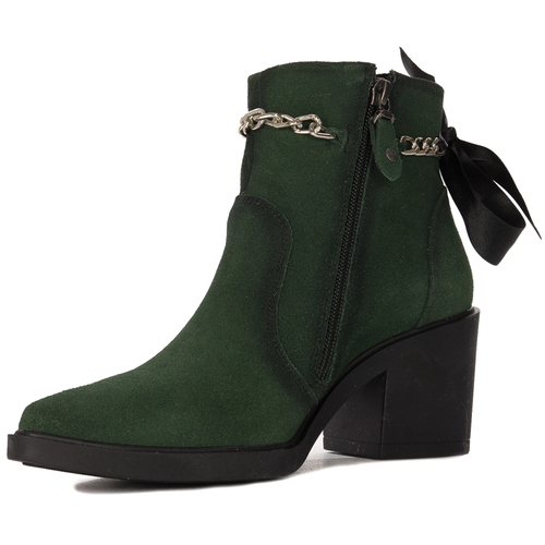 Maciejka Green Women's Suede Leather Boots