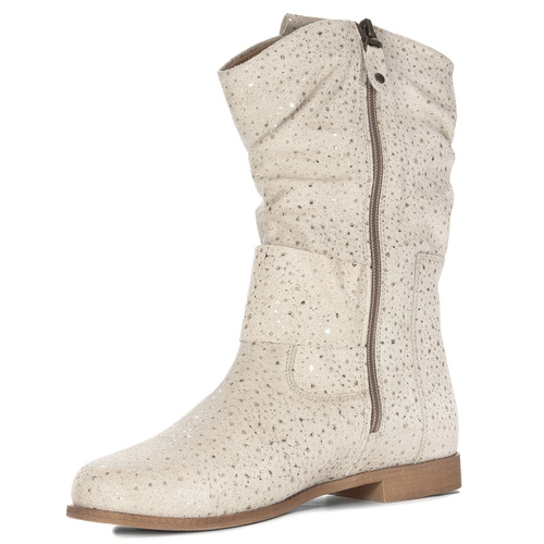 Maciejka Light Beige Leather Boots