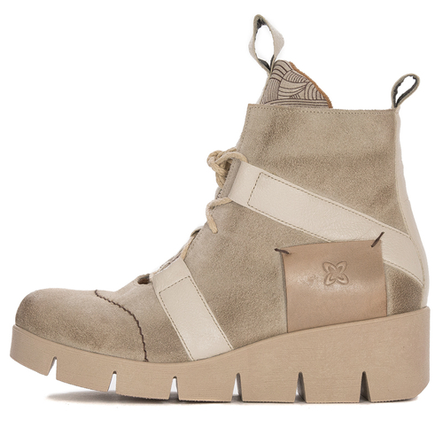 Maciejka Light Beige women's Lace-Up Boots