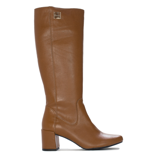 Maciejka Light Brown Knee-High Boots