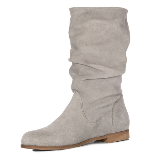 Maciejka Light Grey Knee-High Boots