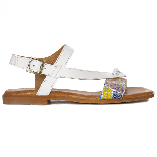 Maciejka White Flat Sandals