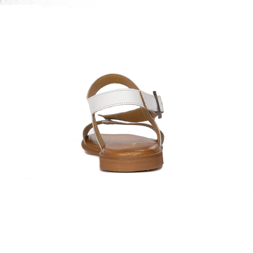 Maciejka White Flat Sandals