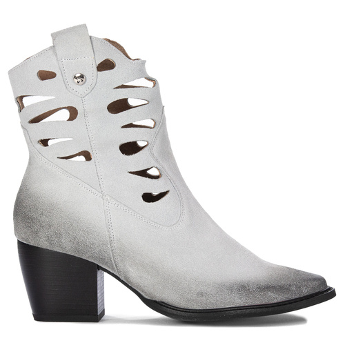 Maciejka White and Black Women's Boots