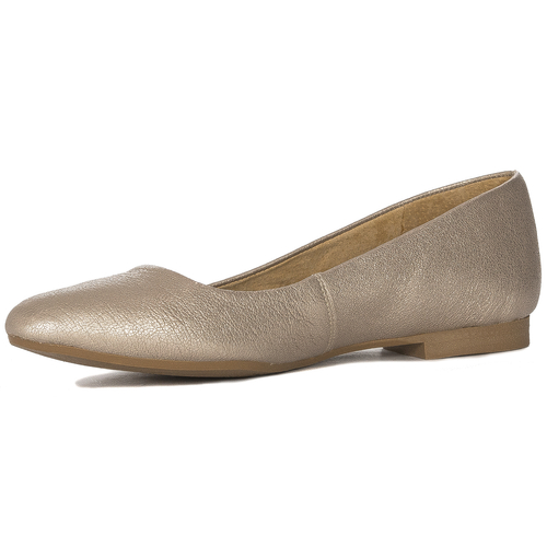 Maciejka Women's Ballerina Gold Leather 