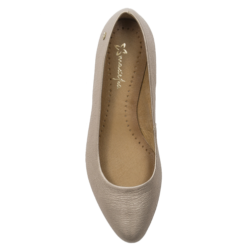 Maciejka Women's Ballerina Gold Leather 