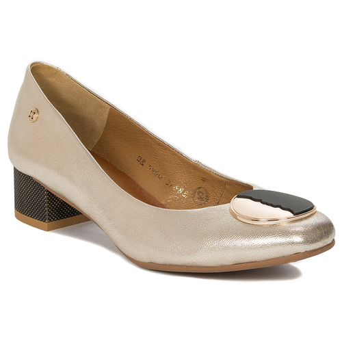 Maciejka Women's Gold Leather Pumps