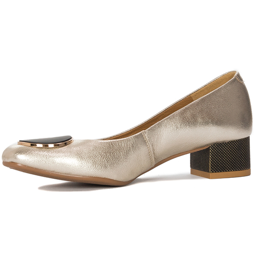 Maciejka Women's Gold Leather Pumps