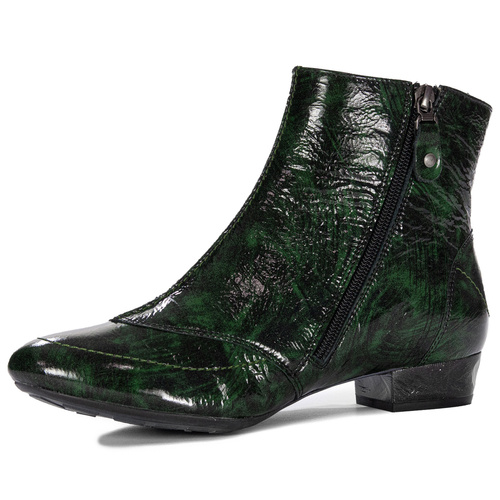 Maciejka Women's Green Pattented Leather Boots