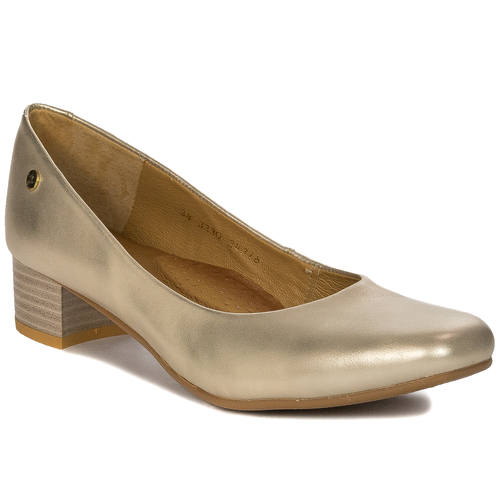 Maciejka Women's Leather Gold Pumps