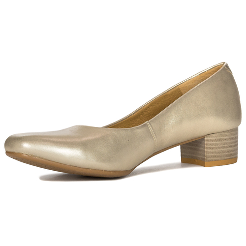 Maciejka Women's Leather Gold Pumps