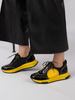 Maciejka Women's Leather Sneakers Black and Yellow