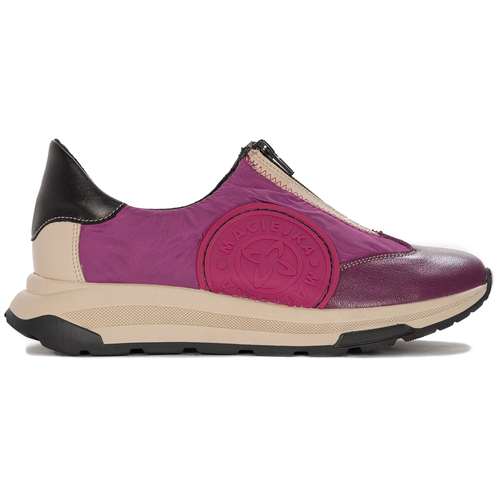 Maciejka Women's Leather Sneakers Fuxia