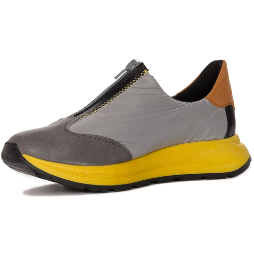 Maciejka Women's Leather Sneakers Grey+Yellow