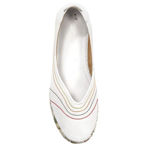 Maciejka Women's Leather White Ballerina Shoes