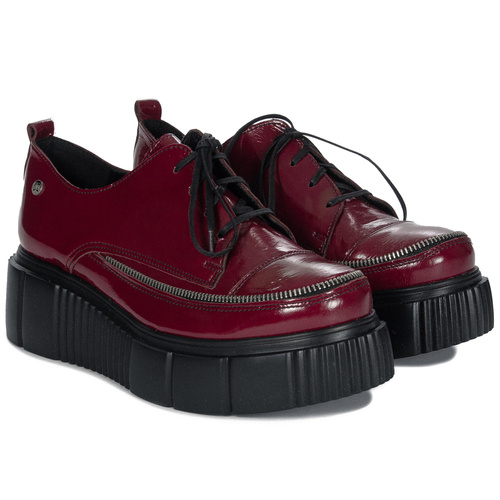 Maciejka Women's Platform Shoes Maroon