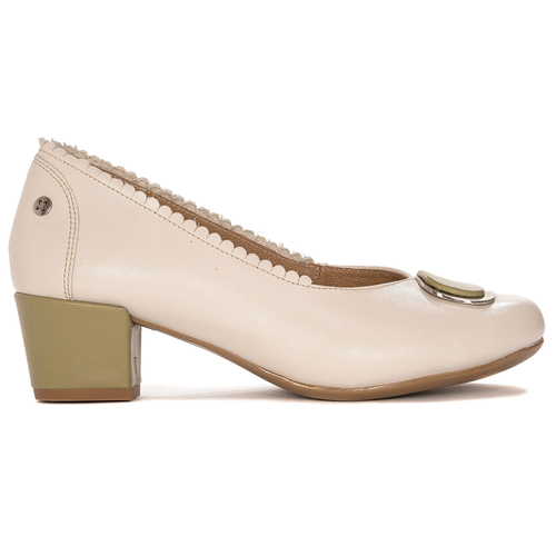 Maciejka Women's leather pumps beige