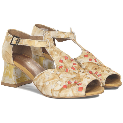 Maciejka Yellow Leather Sandals