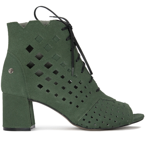 Maciejka bottle green Women's Lace-Up Boots