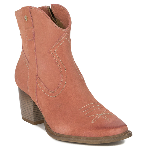 Maciejka pink velor women's boots