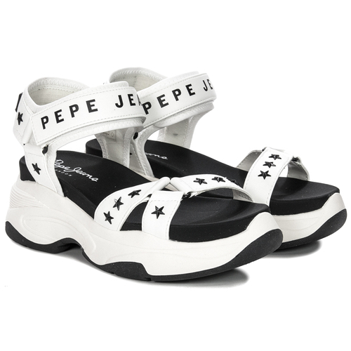 Pepe Jeans White Grub Star Sandals