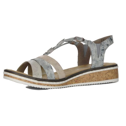 Rieker Blue Combination Sandals