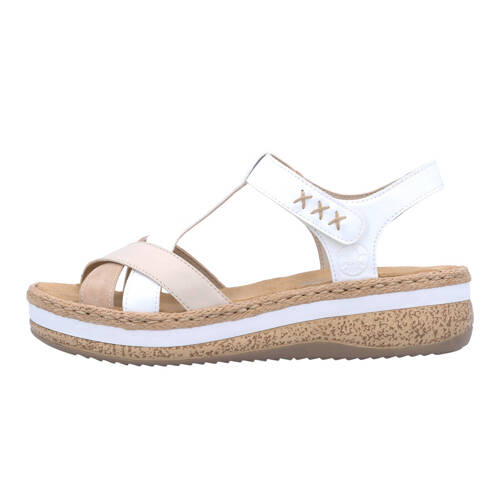 Rieker Women's Beige White Beige Sandals 