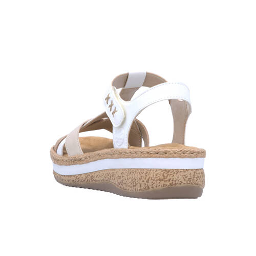 Rieker Women's Beige White Beige Sandals 