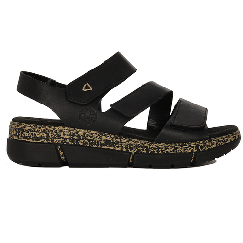 Rieker Women's Black Sandals Platform