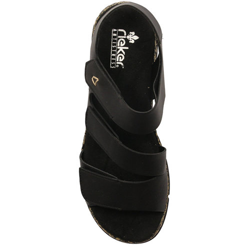 Rieker Women's Black Sandals Platform