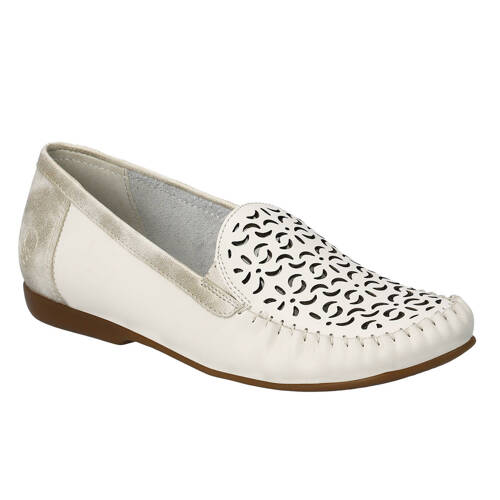 Rieker Women's Openwork Cream Half Shoes