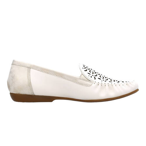 Rieker Women's Openwork Cream Half Shoes