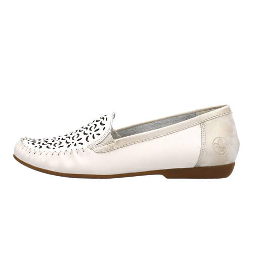 Rieker Women's Openwork Cream Half Shoes