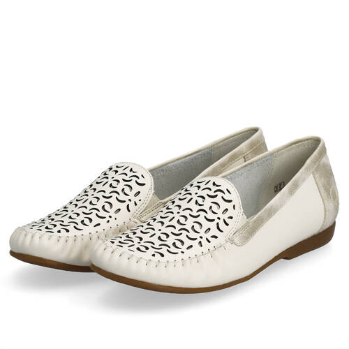 Rieker Women's Openwork Cream Half Shoes