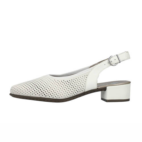 Rieker Women's Openwork White Half Shoes