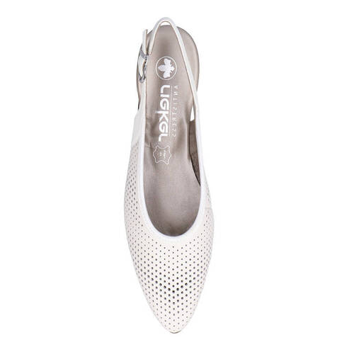 Rieker Women's Openwork White Half Shoes