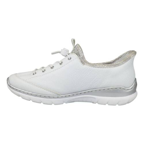 Rieker Women's White And Silver Sneakers