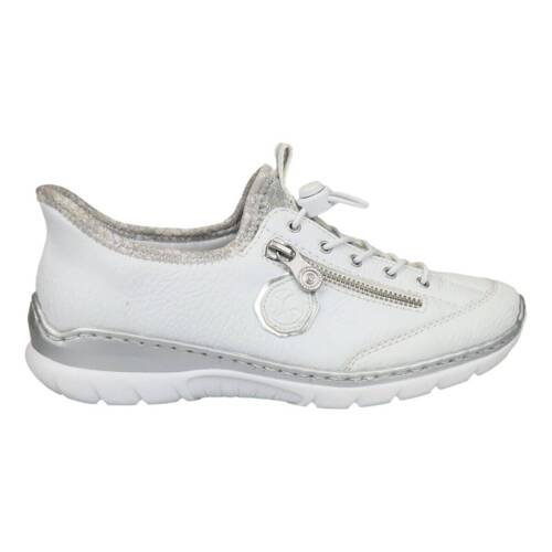 Rieker Women's White And Silver Sneakers