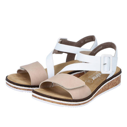 Rieker Women's White Beige Sandals 