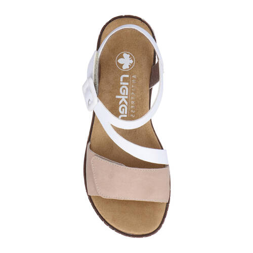 Rieker Women's White Beige Sandals 