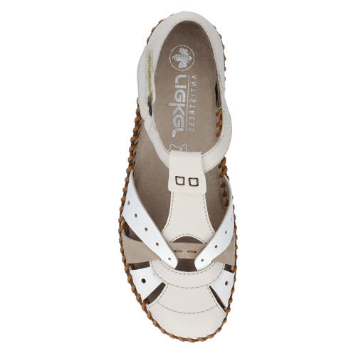 Rieker Women's White&Beige Sandals 