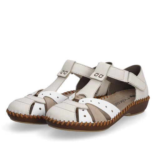 Rieker Women's White&Beige Sandals 