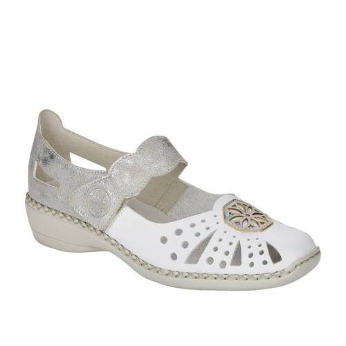 Rieker Women's White Half Shoes