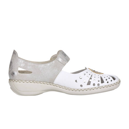 Rieker Women's White Half Shoes